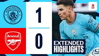 EXTENDED HIGHLIGHTS  Man City 10 Arsenal  Ake goal gives City big win [upl. by Euqnom]