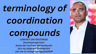 terminology of coordination compounds [upl. by Norat]