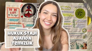 Ajanda doldurduk ✨StajımTemizlikKutu açılımı Vlog 24 [upl. by Munn585]