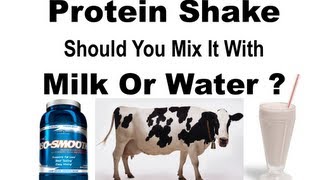 Should You Mix Protein Shakes With Milk Or Water [upl. by Glory]