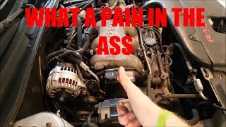 Replacing A Serpentine Belt With An Engine Mount In The Way [upl. by Rhpotsirhc]