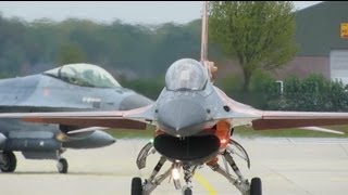 NICE Mass Takeoff F16s RNethAF at Volkel [upl. by Goer]