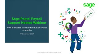 Sage Pastel Payroll Support hosted webinars Council leave and bonus [upl. by Adnawed311]