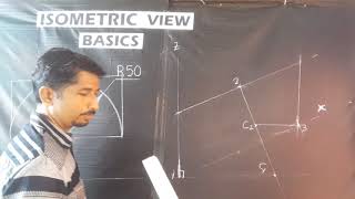 How to draw semicircle in isometric view  Beginner Tutorial [upl. by Sihonn]