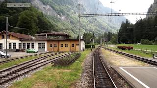 Berner Oberland Bahn BOB Führerstandsmitfahrt im Sommer 2015 [upl. by Nevins111]