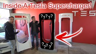 Whats Inside A Tesla Supercharger Breaking it open [upl. by Ahsil]