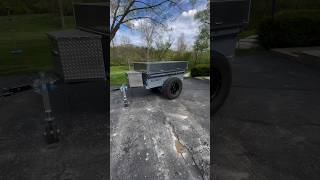 Overland trailer build with new lid with gas struts shorts overlanding offroad [upl. by Hughie]