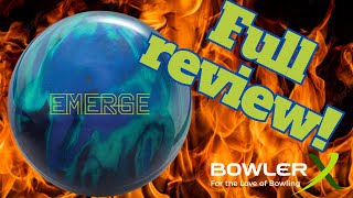 Ebonite Emerge Hybrid Bowling Ball  BowlerX Full Uncut Review on a Challenge Pattern w JR Raymond [upl. by Asertal]