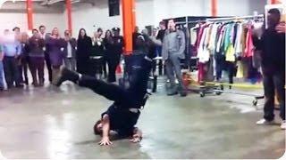 NYPD Cop Tears it Up  Street Performer Break Dance BATTLE [upl. by Lowndes546]