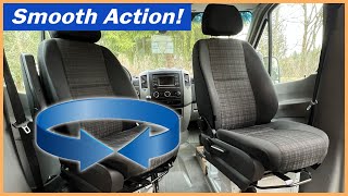 SWIVEL SEAT WOES IN YOUR CAMPER VAN TRY THESE FIXES  Much easier use after a few easy tweaks [upl. by Nrehtak956]