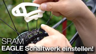 SRAM EAGLE XX1 XO1 GX Schaltwerk einstellen auch AXS mit MontageMesslehre SRAM Chain Gap Tool [upl. by Ydok]