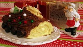 Bûche de Noël Yule Log Recipe  CookingWithAlia  Episode 127 [upl. by Wylie]