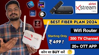 Airtel Xstream Fiber ⚡ Plans 2024  Speed Installation  OTT APP Channels 🔥  Airtel Xstream [upl. by Ravi]