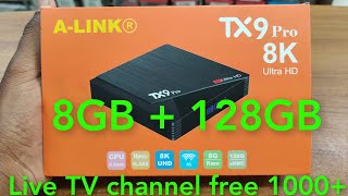 tx9 Pro Android box 8k Ultra HD [upl. by Onailime260]