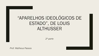 O Estado Louis Althusser [upl. by Prudy]