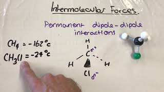 A Level Chemistry Permanent dipoledipole interactions [upl. by Enaywd]