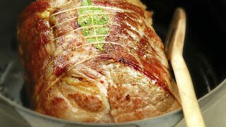 Recette  Rôti de porc en cocotte [upl. by Godfry532]