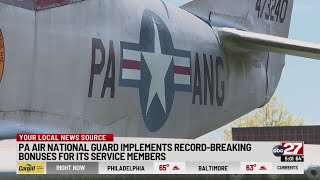 PA Air National Guard implements record bonuses [upl. by Lehctim]