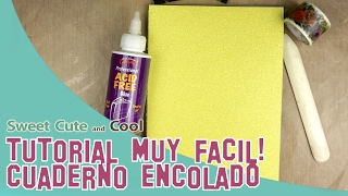 😍Tutorial Fácil Encuadernación con Cola Sin Máquinas y Sin Coser🙃 [upl. by Sardse294]