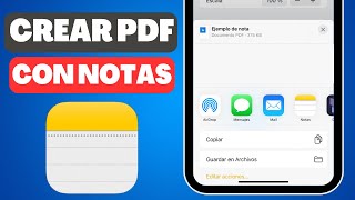 Cómo Crear un PDF en iPhone con Notas Fácilmente [upl. by Eugatnom]