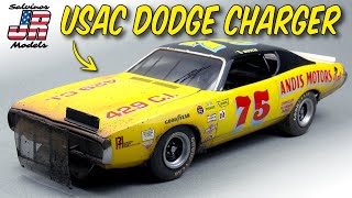 SALVINOS JR 125 dirt track USAC Dodge Charger Final weathering soldering brass and more PT9 [upl. by Adnaw345]