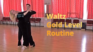 Waltz Gold Level Choreography  Fallaway Reverse Slip Pivot Double Reverse Spin [upl. by Cohn796]