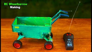 How to make RC Wheelbarrow at home Using Cardboard  Making Cardboard Wheelbarrow  Wheelbarrow [upl. by Sammie]