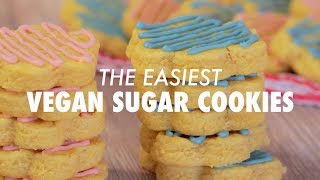 Easiest Vegan Sugar Cookies  Loving It Vegan [upl. by Xonnel]