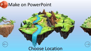 location choosing motion slide  PowerPoint Animation  hyperlink amp slide zooming in PowerPoint  3D [upl. by Jillana694]