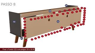 Rack Turim Móveis Bechara  Vídeo de Montagem [upl. by Edylc]