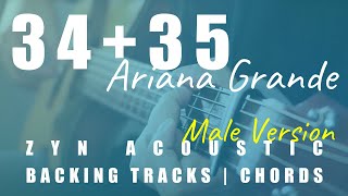 3435 Male Key  Ariana Grande  Acoustic Karaoke  Chords [upl. by Onilecram562]