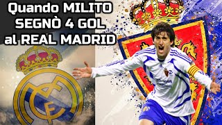 Quando Diego MILITO segnÃ² 4 GOL al Real Madrid  Real Zaragoza  Real Madrid 61 20052006 [upl. by Ewen37]