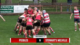 RUGBY REPORT PEEBLES v STEWARTS MELVILLE  NATIONAL 2  11921 [upl. by Delly956]