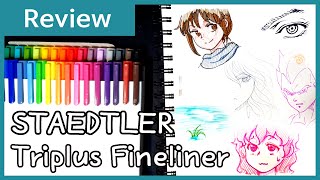 Review amp Drawing  Staedtler Triplus Fineliner [upl. by Rondi]