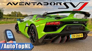 Lamborghini Aventador SVJ  REVIEW on AUTOBAHN NO SPEED LIMIT by AutoTopNL [upl. by Nednarb]