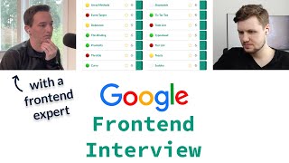 Google Frontend Interview With A Frontend Expert [upl. by Daisey]