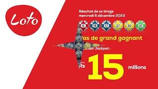 Tirage du Loto  Mercredi 6 décembre 2023 [upl. by Eniamrehc894]