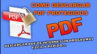 Como descargar pdf protegidos de Internet sin programas [upl. by Helm863]