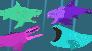 The best Sea Dinosaur Battles  Animation [upl. by Ylla590]