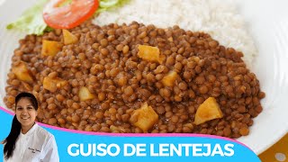 🇵🇪COMO PREPARAR LENTEJAS PERUANAS  GUISO DE LENTEJAS [upl. by Ullund276]