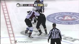 David Koci vs George Parros Feb 27 2011 [upl. by Adnical]