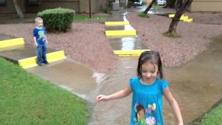 Kids Play in the Rain Mesa Az [upl. by Tound]