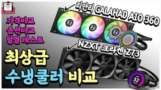 수냉쿨러 리안리 GALAHAD AIO 360 vs NZXT 크라켄 Z73이랑 맞짱  가격이 두 배 차이 성능은 [upl. by Acinimod]