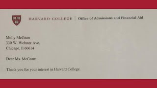 Harvard College rejection letter [upl. by Gayleen]