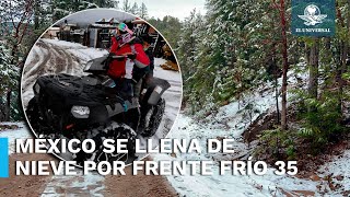 No no es en Europa es México frente frío 35 trae paisajes nevados al país [upl. by Lainahtan]