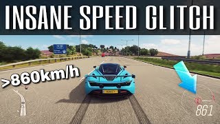 Driving over 860kmh   Forza Horizon 4  Insane NEW Topspeed Glitch [upl. by Eppesiug]