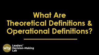 Define Constructs What Are Theoretical Definitions amp Operational Definitions of a Construct [upl. by Deutsch249]