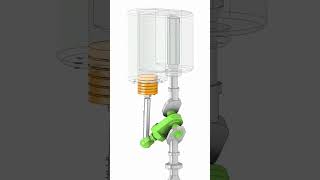 3D Animation of Piston amp Lever Mechanism  Industrial Design 3dengineering [upl. by Handler]