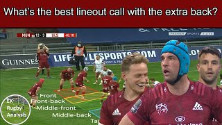 Rugby Analysis How Munster make the extra man count with the lineout [upl. by Akenahc]