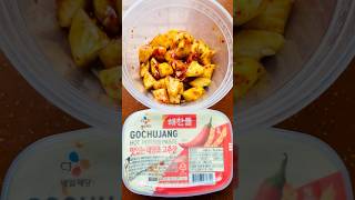 Cucumber Kimchi with gochujang 🥒🌶️ kimchi cucumber foodvlog gochujang [upl. by Krantz]